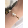 Dodes Dodes 316L Çelik Gold Renk Bombeli Kalp Kadın Bileklik TG27BB6014