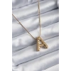 Dodes Dodes 316L Çelik Gold Renk Bubble A Harf Model Kadın Kolye TG27BKO7946
