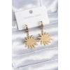 Dodes Dodes 316L Çelik Gold Renk Güneş Model Göz İşleme Kadın Küpe TG27BKP8146