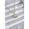Dodes Dodes 316L Çelik Gold Renk Hilal Kedi Model Zirkon Taşlı Detay Kadın Kolye TG27BKO8140