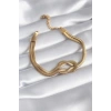 Dodes Dodes 316L Çelik Gold Renk İtalyan Zincir Düğüm Model Kadın Bileklik TG27BB5861