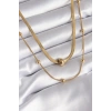 Dodes Dodes 316L Çelik Gold Renk İtalyan Zincir Model Topçuk Detay Kadın Kolye TG27BKO8312