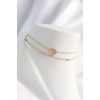 Dodes Dodes 316L Çelik Gold Renk Kalp Tasarımlı 2li Halhal TG27HH1622