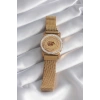 Dodes Dodes 316L Çelik Gold Renk Mıknatıslı Hasır Zirkon Taşlı Çeyrek Altın Model Kadın Bileklik TG27BB5820