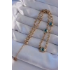 Dodes Dodes 316L Çelik Gold Renk Nazar Boncuk Model Kolye TG27BKO8947