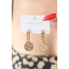 Dodes Dodes 316L Çelik Gold Renk Sallantı Çiçek Model İşleme Detay Kadın Küpe TG27BKP7569