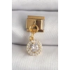 Dodes Dodes 316L Çelik Gold Renk Sallantı Daire Zirkon Taşlı Nomination Charm TG27BC1342