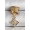 Dodes Dodes 316L Çelik Gold Renk Sallantı Zirkon Taşlı Çiçek İşlemeli Nomination Charm TG27BC1355