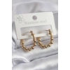 Dodes Dodes 316L Çelik Gold Renk Topçuk Halka Model Kadın Küpe TG27BKP8301