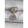 Dodes Dodes 316L Çelik Gümüş Renk Sallantı Zirkon Taşlı Göz Model Nomination Charm TG27BC1157
