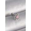 Dodes Dodes 316L Çelik Gümüş Renk Zirkon Taşlı Kalp Tragus Piercing TG27PR1243