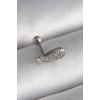Dodes Dodes 316L Çelik Gümüş Renk Zirkon Taşlı Kanat Tragus Piercing TG27PR1269