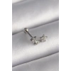 Dodes Dodes 316L Çelik Gümüş Renk Zirkon Taşlı Yıldız Tragus Piercing TG27PR1245
