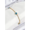 Dodes Dodes 316L Çelik Nazar Boncuğu Model Gold Renk Kadın Bileklik TG27BB7841
