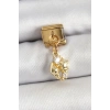 Dodes Dodes 316L Çelik Sallantılı Zirkon Taşlı Deniz Kabuğu Ve Yıldız Model Gold Renk Nomination Charm TG27BC1436