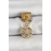 Dodes Dodes 316L Çelik Sallantılı Zirkon Taşlı Kalp Detaylı Yıldz Model Gold Renk Nomination Charm TG27BC1415