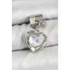 Dodes Dodes 316L Çelik Sallantılı Zirkon Taşlı Kalp Model Gümüş Renk Nomination Charm TG27BC1461