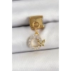 Dodes Dodes 316L Çelik Sallantılı Zirkon Taşlı Kelebek Detaylı Halka Model Gold Renk Nomination Charm TG27BC1440