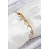 Dodes Dodes 316L Çelik Sıralı Pul Model Gold Renk Kadın Bileklik TG27BB7846