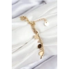 Dodes Dodes 316L Çelik Sıralı Pul Model Gold Renk Kadın Bileklik TG27BB7846
