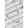 Dodes Dodes 316L Çelik Yonca Model Gold Renk Kadın Kolye TG27BKO10378