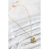 Dodes Dodes 316L Çelik Zirkon Taşlı Açılabilr Kapaklı Kitap Model Gold Renk Kadın Kolye TG27BKO10515