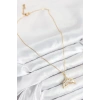 Dodes Dodes 316L Çelik Zirkon Taşlı Balık Kuyruğu Model Gold Renk Kadın Kolye TG27BKO10511