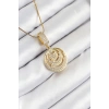 Dodes Dodes 316L Çelik Zirkon Taşlı Çember Model Gold Renk Kadın Kolye TG27BKO10542
