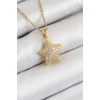 Dodes Dodes 316L Çelik Zirkon Taşlı Yıldız Model Gold Renk Kadın Kolye TG27BKO10540