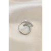 Dodes Dodes Ayarlamalı Silver Renk Metal Zirkon Taşlı Kanat Yüzük TG27BYK2033