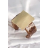 Dodes Dodes Kahverengi Mermer Desen Akrilik Plastik Gold Kare Plaka Model Vintage Kadın Bilezik TG27BB6682