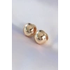 Dodes Dodes Pirinç Gold Renk İçi Boş Minimal Topçuk Küpe TG27BKP8984