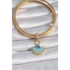 Dodes Dodes Pirinç Gold Renk Nazar Boncuklu Ajda Charm TG27BC1010