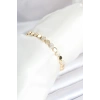 Dodes Dodes Pirinç Gold Renk Nokta Model Zirkon Taşlı Kadın Bileklik TG27BB8026