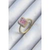 Dodes Dodes Pirinç Gold Renk Pembe Zirkon Taşlı Kadın Yüzük TG27BYK2902