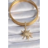 Dodes Dodes Pirinç Gold Renk Zirkon Taş Detaylı Güneş Model Ajda Charm TG27BC1008
