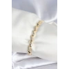 Dodes Dodes Pirinç Gold Renk Zirkon Taşlı Sarmal Model Kadın Bileklik TG27BB7970