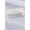 Dodes Dodes Pirinç Gümüş Renk Kalp Model Küpe Seti TG27BKP8993