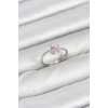Dodes Dodes Pirinç Gümüş Renk Pembe Kelebek Kadın Yüzük TG27BYK3871