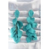 Dodes Dodes Pirinç Turkuaz Renk Sallantılı Yaprak Model Küpe TG27BKP9183