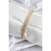 Dodes Dodes Pirinç VIP Seri Gold Renk Oval Sıralı Kadın Bileklik TG27BB7926