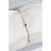 Dodes Dodes Pirinç Zirkon Taşlı Asorti Model Gold Renk Kadın Bilekilk TG27BB7664