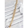 Dodes Dodes Pirinç Zirkon Taşlı Ezme Küba Zincir Model Gold Renk Kadın Bileklik TG27BB7549