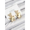Dodes Dodes Pirinç Zirkon Taşlı Kelebek Model Gold Renk Kadın Küpe TG27BKP11209