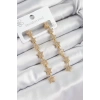 Dodes Dodes Pirinç Zirkon Taşlı Sallantılı Yıldız Model Gold Renk Kadın Küpe TG27BKP10912