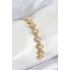Dodes Dodes Pirinç Zirkon Taşlı Yonca Baget Model Gold Renk VIP Seri Kadın Bileklik TG27BB7510