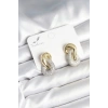 Dodes Dodes Sarmal Model Gold Gümüş Renk Pirinç Kadın Küpe TG27BKP11287