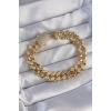 Dodes Dodes Vip Seri Gurmet Zirkon Taşlı Gold Renk Bileklik TG27BB6173