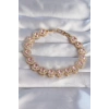 Dodes Dodes Vip Seri Pirinç Gold Renk Pembe Zirkon Taşlı Kalp Tasarımlı Bileklik TG27BB6127