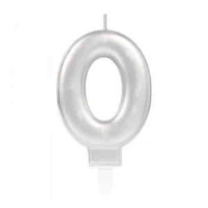 Dodes 0 Rakamı Mum Gümüş Renk